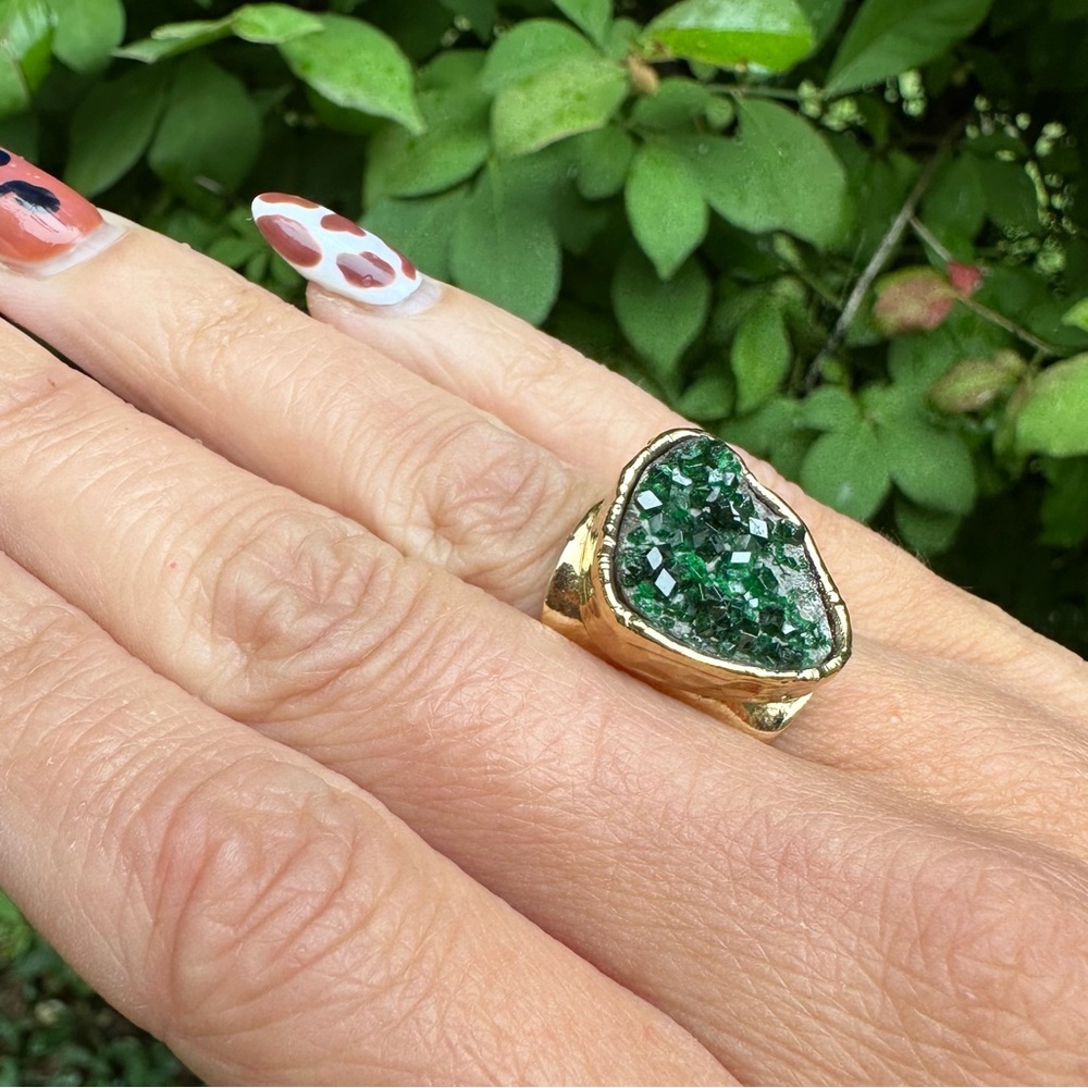 Love Tatum Uvarovite Green Crystal Ring